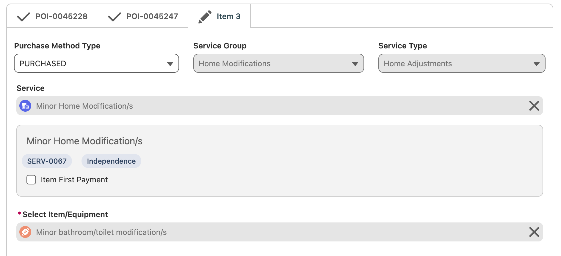 Purchase Order Feature