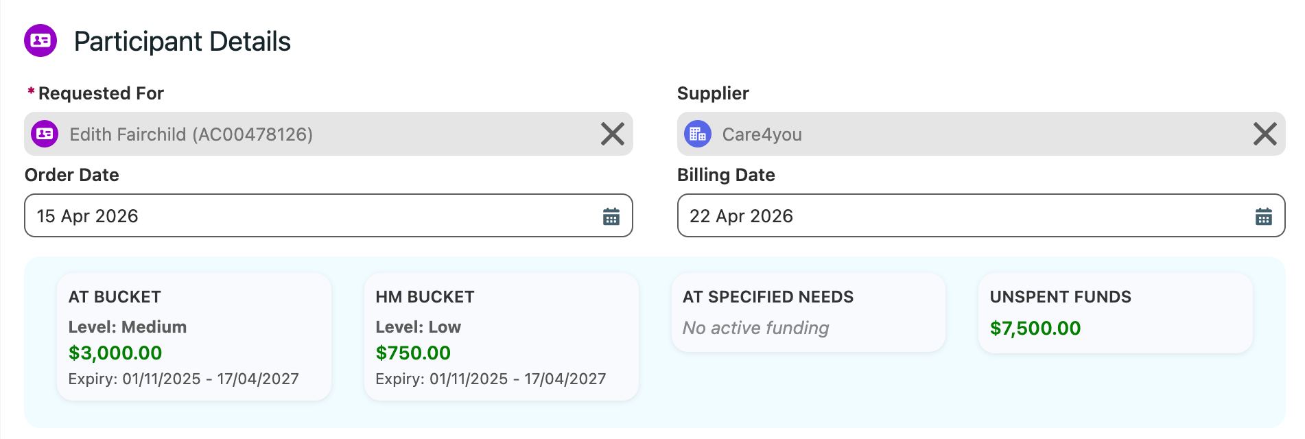 Purchase Order Commited Funds